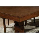 Binaural Truffle Trestle Dining Table with Leaf