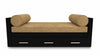 Marak Black 3 Seater Divan