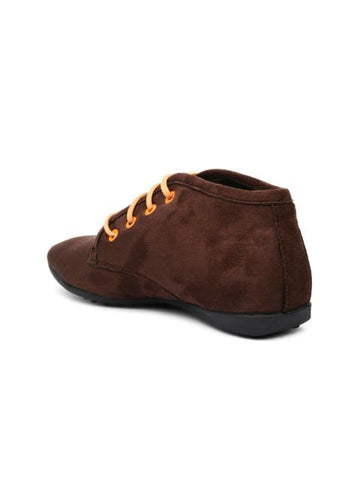 Scamanus Brown Suede Casual Shoes