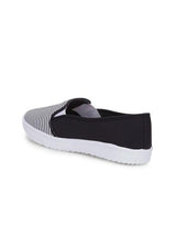 Scamanus Black Striped Casual Shoes